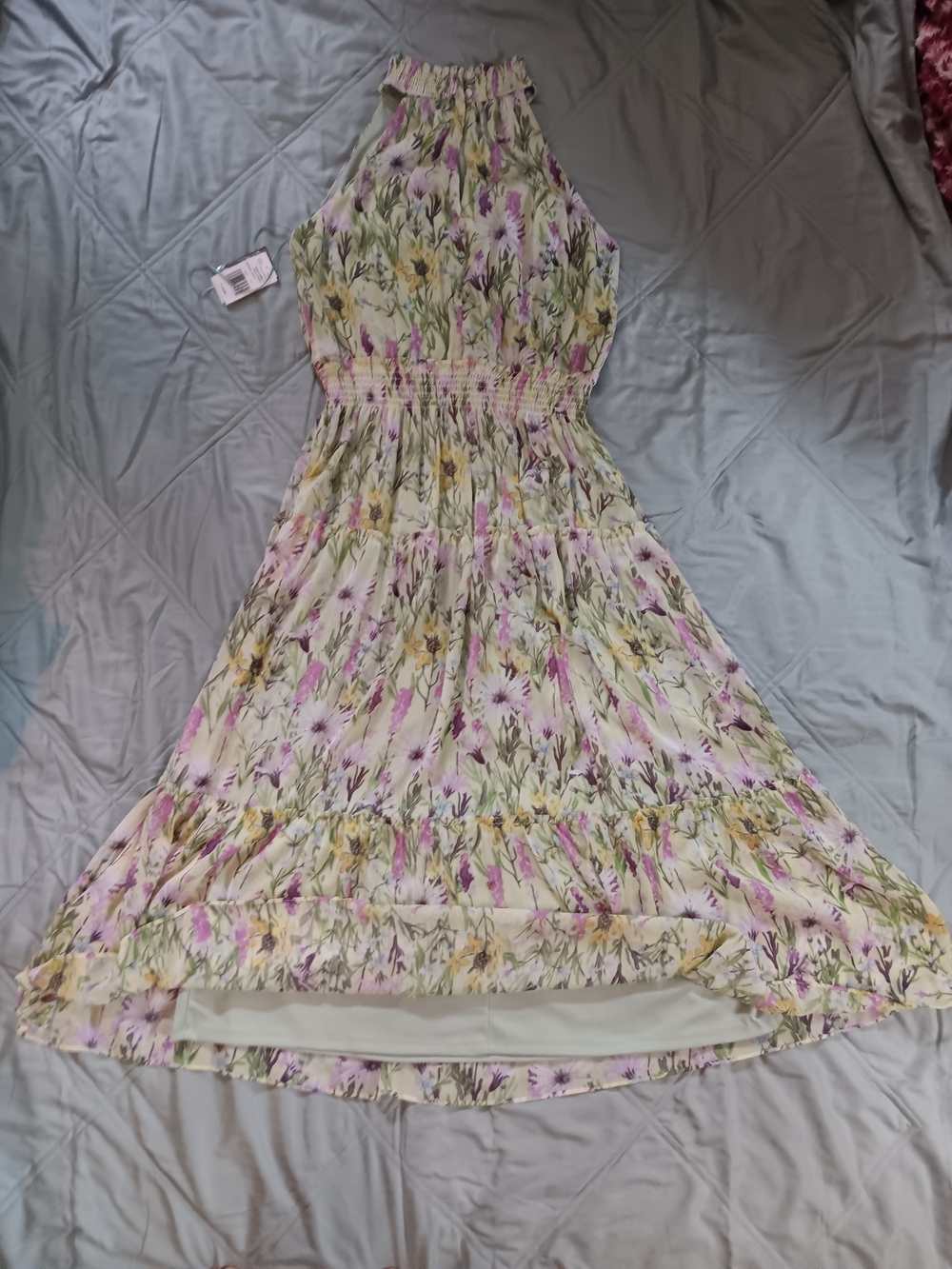 Taylor Floral Maxi Dress in Light Green, Pink, Yellow